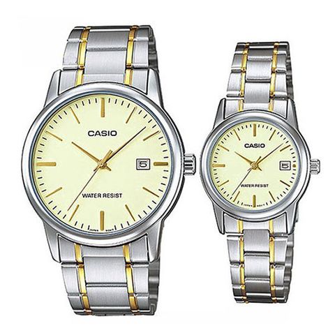  CASIO CẶP ĐÔI MTP-V002SG-9AUDF & LTP-V002SG-9AUDF CHÍNH HÃNG 