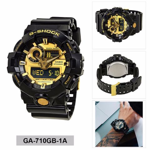  CASIO G-SHOCK GA-710GB-1ADR CHÍNH HÃNG 