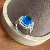  NHẴN OPAL BẠC Ý ĐÍNH ĐÁ 