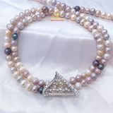  CHUỖI VÒNG CỔ OPAL NGỌC TRAI DÁNG DÀI CHARM CÀI CÁNH BƯỜM 