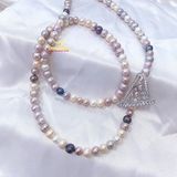  CHUỖI VÒNG CỔ OPAL NGỌC TRAI DÁNG DÀI CHARM CÀI CÁNH BƯỜM 