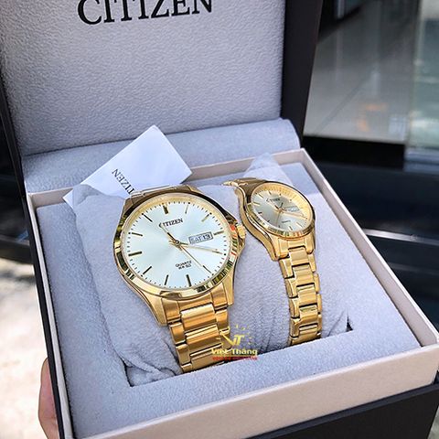  CITIZEN CẶP ĐÔI EQ0593-85P & BF2003-84P CHÍNH HÃNG 