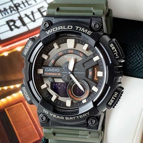  CASIO NAM AEQ-110W-3AVDF CHÍNH HÃNG 