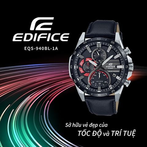  CASIO EDIFICE EQS-940BL-1AVUDF SOLAR POWERED CHÍNH HÃNG 