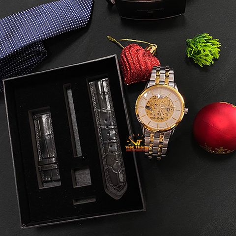  SET QUÀ DÀNH CHO NAM ( ĐỒNG HỒ SRWATCH SG8892.1202 + DÂY DA CÁ SẤU HANDMADE + CARAVAT ) 