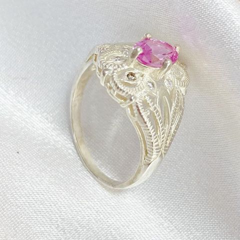  NHẪN OPAL BẠC Ý ĐÍNH ĐÁ ROSS 