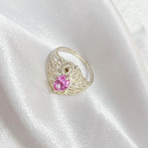  NHẪN OPAL BẠC Ý ĐÍNH ĐÁ ROSS 