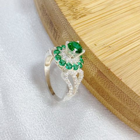  NHẪN OPAL BẠC Ý ĐÍNH ĐÁ ROSS 