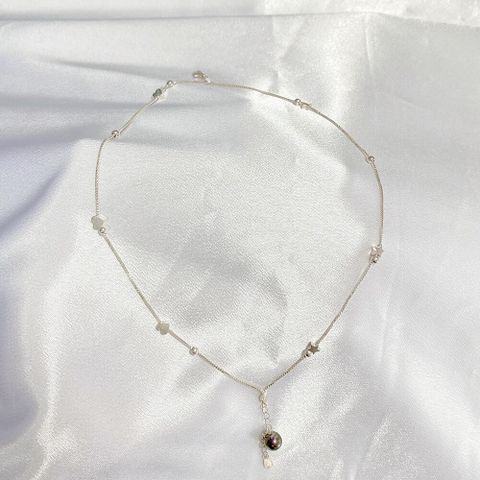  DÂY CHUYỀN OPAL BẠC Ý NGỌC TRAI TRẮNG 