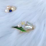  CÀI ÁO OPAL HOA SEN ĐÍNH ĐÁ VÀ NGỌC TRAI 