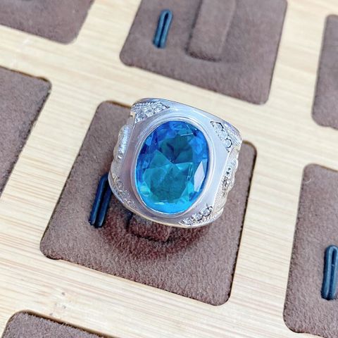  NHẪN NAM OPAL ĐÍNH ĐÁ SWAROVSKI BLUE T4-21 