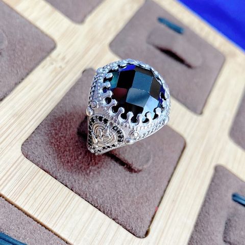  NHẪN NAM OPAL ĐÍNH ĐÁ SWAROVSKI BLACK T4-21 
