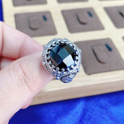  NHẪN NAM OPAL ĐÍNH ĐÁ SWAROVSKI BLACK T4-21 