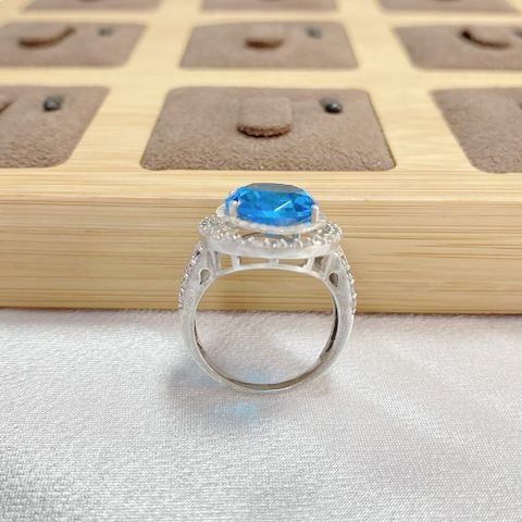  NHẪN OPAL BẠC Ý ĐÍNH ĐÁ 