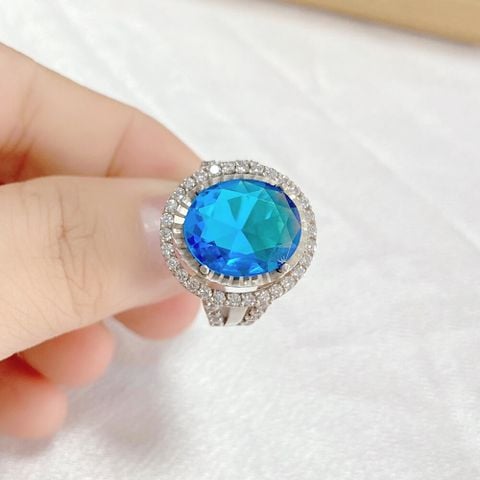  NHẪN OPAL BẠC Ý ĐÍNH ĐÁ 