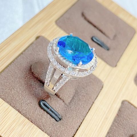  NHẪN OPAL BẠC Ý ĐÍNH ĐÁ 