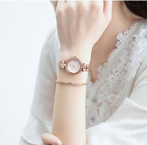  JULIUS STAR NỮ JS-049B VÀNG HỒNG CHÍNH HÃNG 