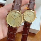  ĐỒNG HỒ NEOS NEOS CẶP ĐÔI M40577 & L40577 DA NÂU M.VÀNG CHÍNH HÃNG 