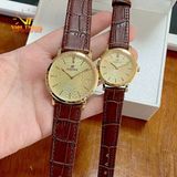  ĐỒNG HỒ NEOS NEOS CẶP ĐÔI M40577 & L40577 DA NÂU M.VÀNG CHÍNH HÃNG 