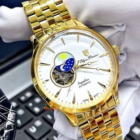  OLYM PIANUS NAM OP990-143AGK-T AUTOMATIC CHÍNH HÃNG 