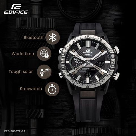  ĐỒNG HỒ NAM CASIO EDIFICE ECB-2000TP-1ADF SOLAR POWERED CHÍNH HÃNG 