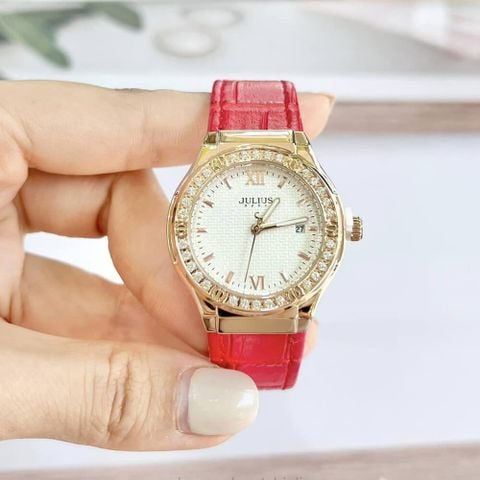  ĐỒNG HỒ NỮ JULIUS JA-1395B ĐỎ CHÍNH HÃNG 