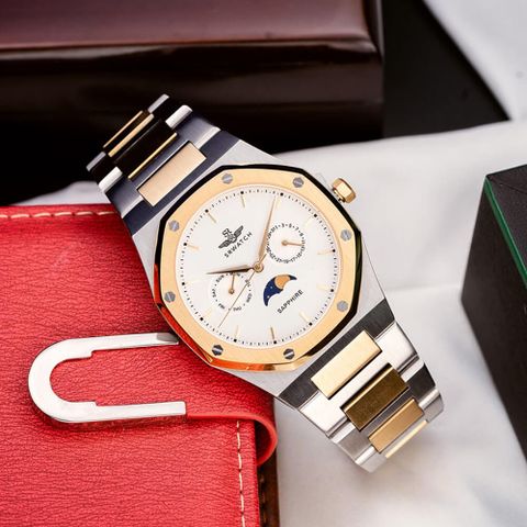  SR WATCH NAM SUN & MOON SG60061.1202SM CHÍNH HÃNG 