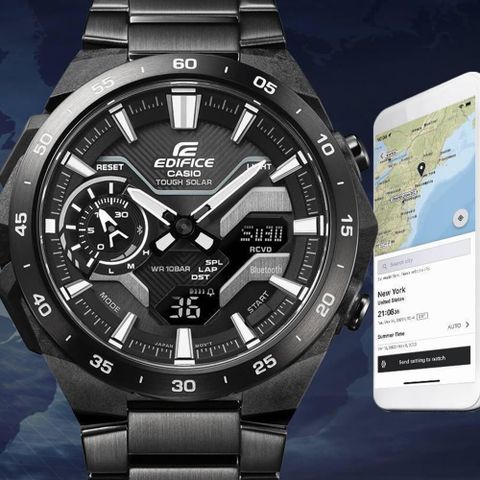  ĐỒNG HỒ NAM CASIO EDIFICE ECB-2200DD-1ADF TOUGH SOLAR CHÍNH HÃNG 