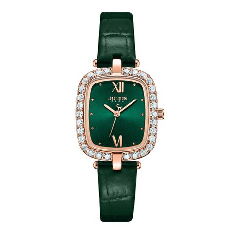  ĐỒNG HỒ NỮ JULIUS JA-1428B DÂY DA XANH CHÍNH HÃNG 