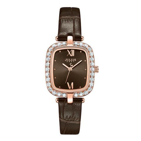  ĐỒNG HỒ NỮ JULIUS JA-1428C DÂY DA NÂU CHÍNH HÃNG 
