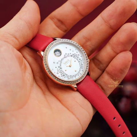  Saga Dancing Heart 53766-RGMWRD-2 – Nữ – Quartz (Pin) – Mặt Số 39mm, Xà Cừ, Đính Đá Swarovski 