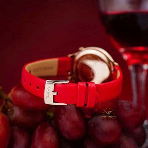  Saga Dancing Heart 53766-RGMWRD-2 – Nữ – Quartz (Pin) – Mặt Số 39mm, Xà Cừ, Đính Đá Swarovski 