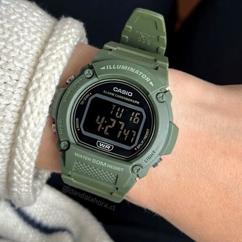  ĐỒNG HỒ NAM CASIO W-219HC-3B CHÍNH HÃNG 