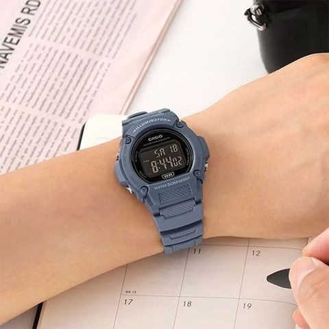  ĐỒNG HỒ NAM CASIO W-219HC-2BVDF CHÍNH HÃNG 