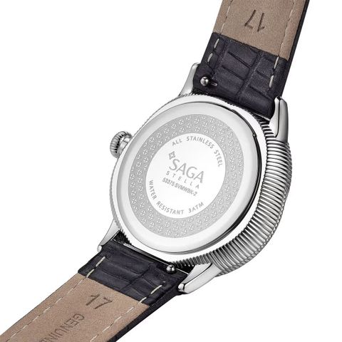  Saga 53375-SVMWBK-2 – Nữ – Kính Cứng – Quartz (Pin) – Cảm hứng từ khu vườn trong đêm – Những giọt pha lê trên nền hồ yên ả – Bộ máy đến từ Thụy Sỹ 