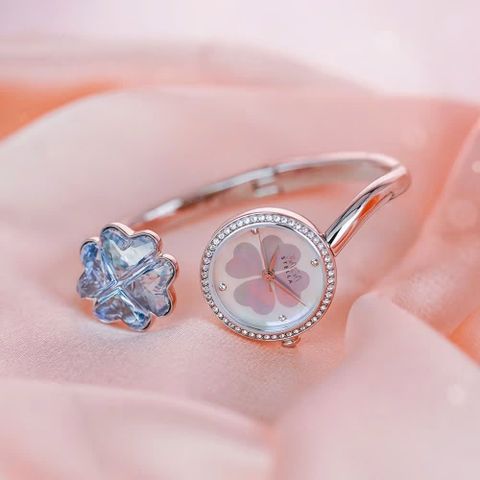  Saga Stella 53585-SVMWSV-2S – Nữ – Mineral Crystal – Quartz (Pin) – Mặt Số 19mm, Đính Swarovski, Khảm Xà Cừ 