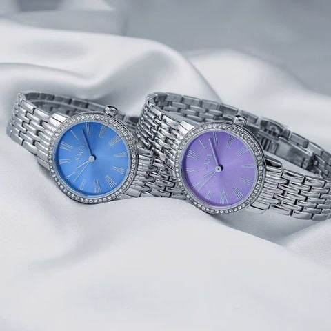  Saga Stella Chance 53578-SVBLSV-2 – Nữ – Quartz (Pin) – Mặt Số 36mm, Kính Cứng, Chống Nước 3ATM 