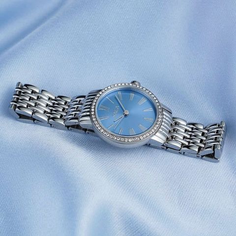  Saga Stella Chance 53578-SVBLSV-2 – Nữ – Quartz (Pin) – Mặt Số 36mm, Kính Cứng, Chống Nước 3ATM 