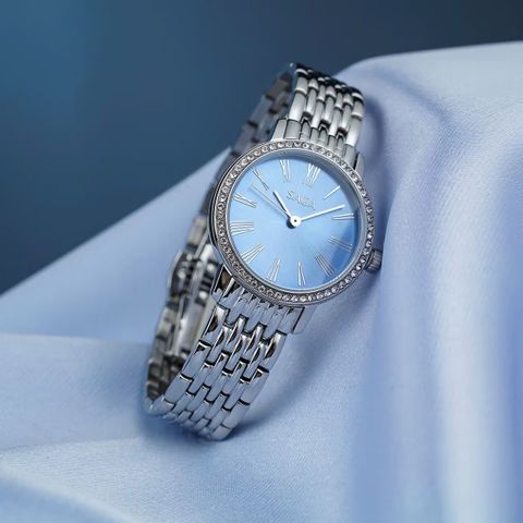  Saga Stella Chance 53578-SVBLSV-2 – Nữ – Quartz (Pin) – Mặt Số 36mm, Kính Cứng, Chống Nước 3ATM 