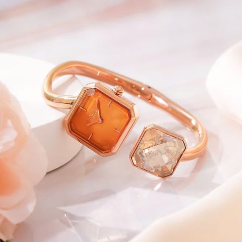  Saga Stella 80737-RGBNRG-2S – Nữ – Mineral Crystal – Quartz (Pin) – Mặt Số 20mm, Đính Swarovski, Khảm Xà Cừ 