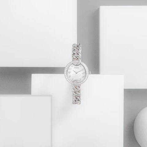  Saga 53768-SVMWSV-2 – Nữ – Quartz (Pin) – Mặt Số 30mm, Đính Đá Swarovski, Khảm Xà Cừ 