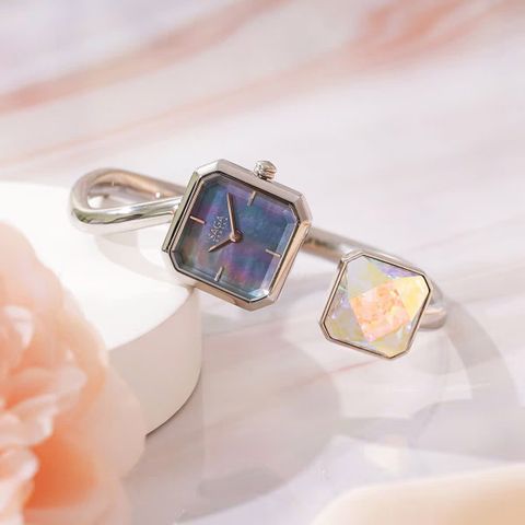  Saga Stella 80737-SVMESV-2 – Nữ – Mineral Crystal – Quartz (Pin) – Mặt Số 20mm, Đính Swarovski, Khảm Xà Cừ 