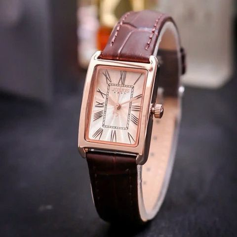  Đồng Hồ Nữ JA-1338C Julius Hàn Quốc Da (Nâu) Chính Hãng 