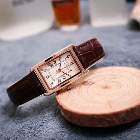  Đồng Hồ Nữ JA-1338C Julius Hàn Quốc Da (Nâu) Chính Hãng 