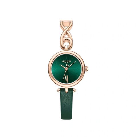  Đồng Hồ Nữ JA-1351C Julius Hàn Quốc Dây Da (Xanh) Chính Hãng 