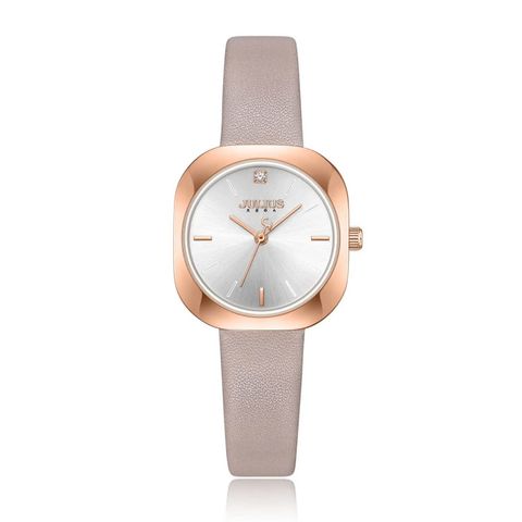  ĐỒNG HỒ NỮ JULIUS JA-1422 DÂY DA HỒNG CHÍNH HÃNG 