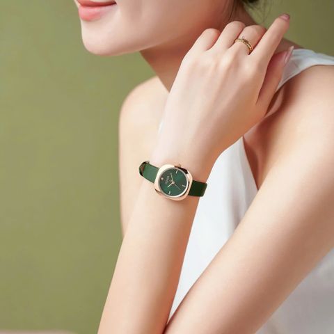  ĐỒNG HỒ NỮ JULIUS JA-1422 DÂY DA XANH LÁ CHÍNH HÃNG 