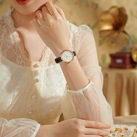  Đồng Hồ Nữ JA-1400A Julius Hàn Quốc Dây Da Chính Hãng 