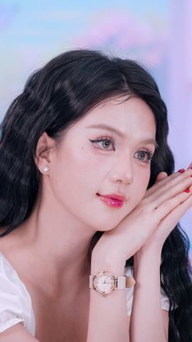  Combo Đồng Hồ Nữ JA-1395C + Kèm Dây Thép Julius Hàn Quốc (Trắng) Chính Hãng 