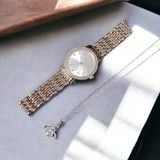  Combo Đồng Hồ Saga 53578-LGSVLG-2 + Dây chuyền VT218985046 